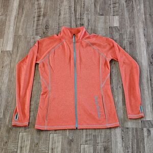 Harley Davidson Womens Lightweight Performance Zip Up Jacket Orange Ames IA